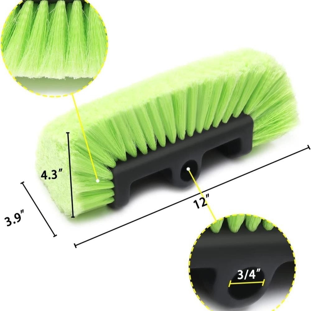 12″ Car Wash Brush Soft Bristle Auto RV Truck Boat Camper Car Exterior Washin [