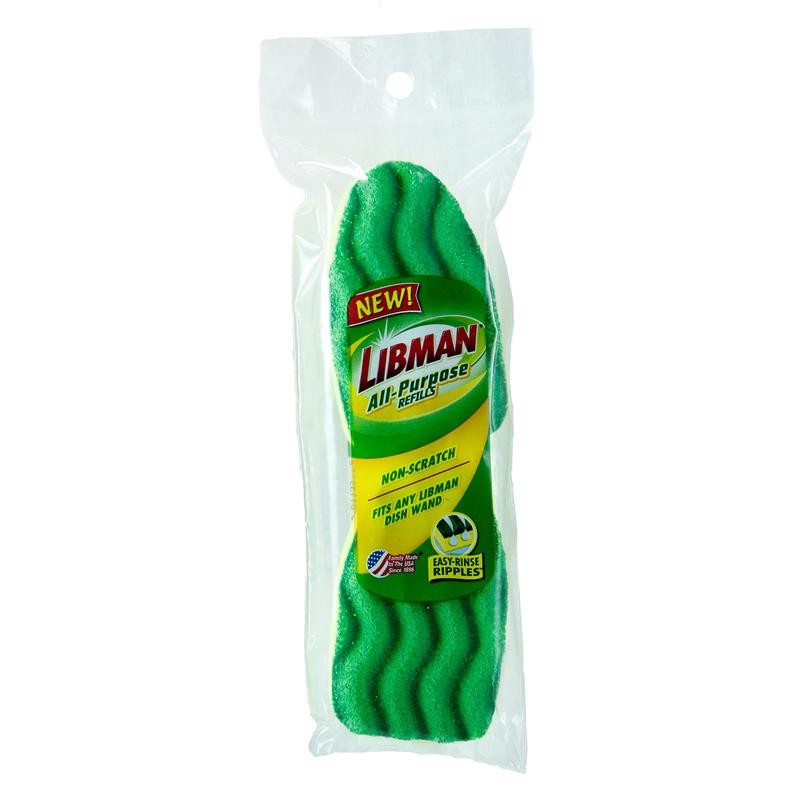 Libman 3.5″ Soft Bristle Dish Wand Refill 1-Pack Green/Yellow