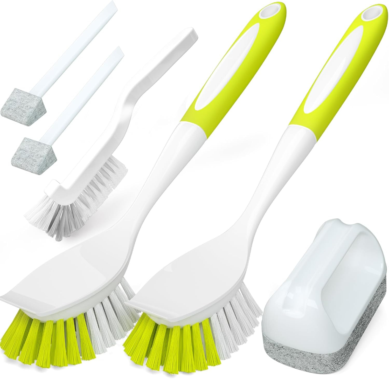 6Pack Kitchen Cleaning Brush, Green