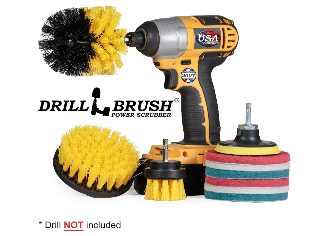 LOT OF 3 BOXES – 3 Heavy Duty Drill Brush Attachments + Power Scrubber Set