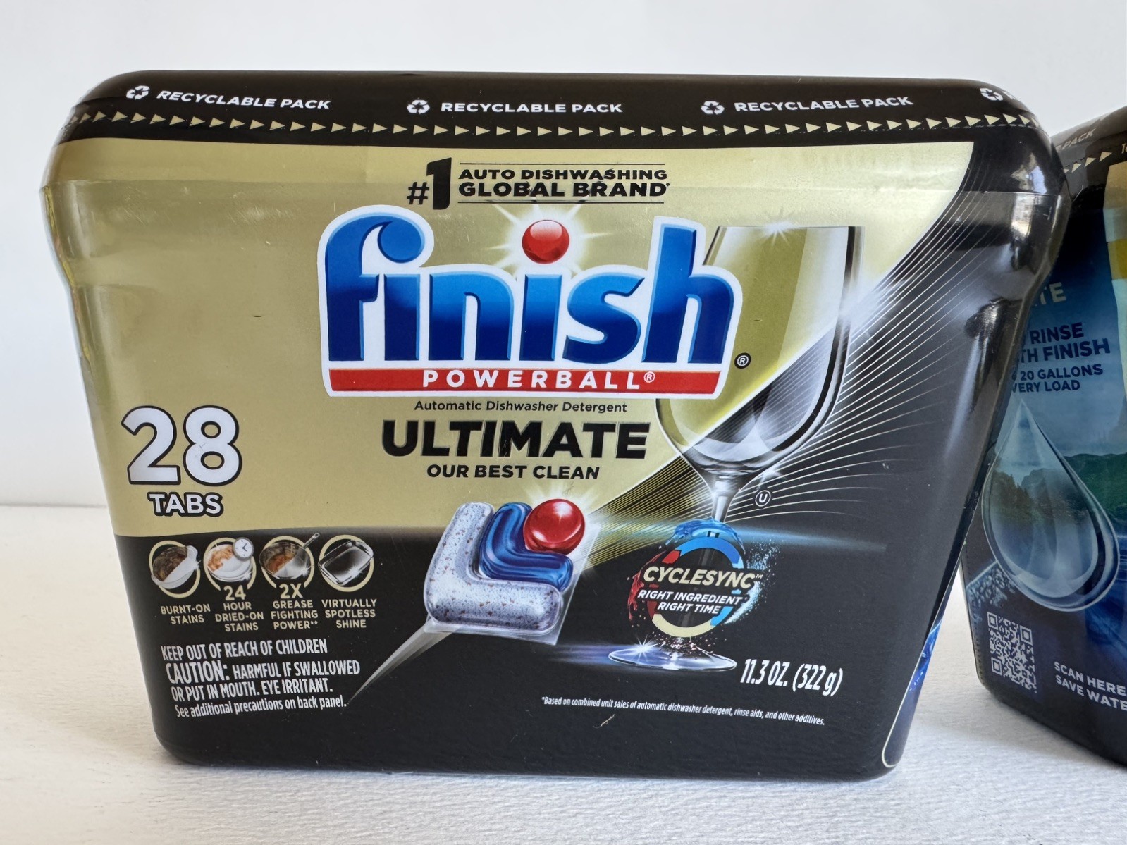 2 pack – Finish Ultimate Dishwasher Detergent Tabs – 28 Ct Each New Sealed