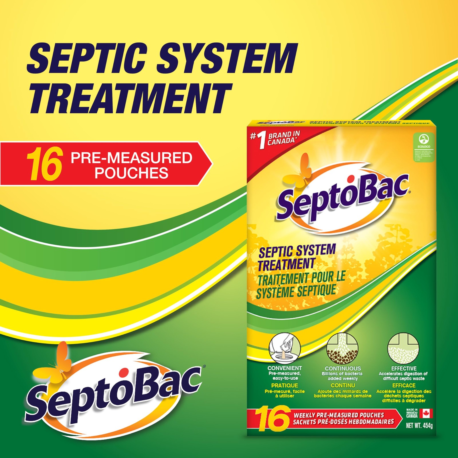Septic Tank System Treatment, Pre-Measured Pouches for Weekly Use in Sewage W…