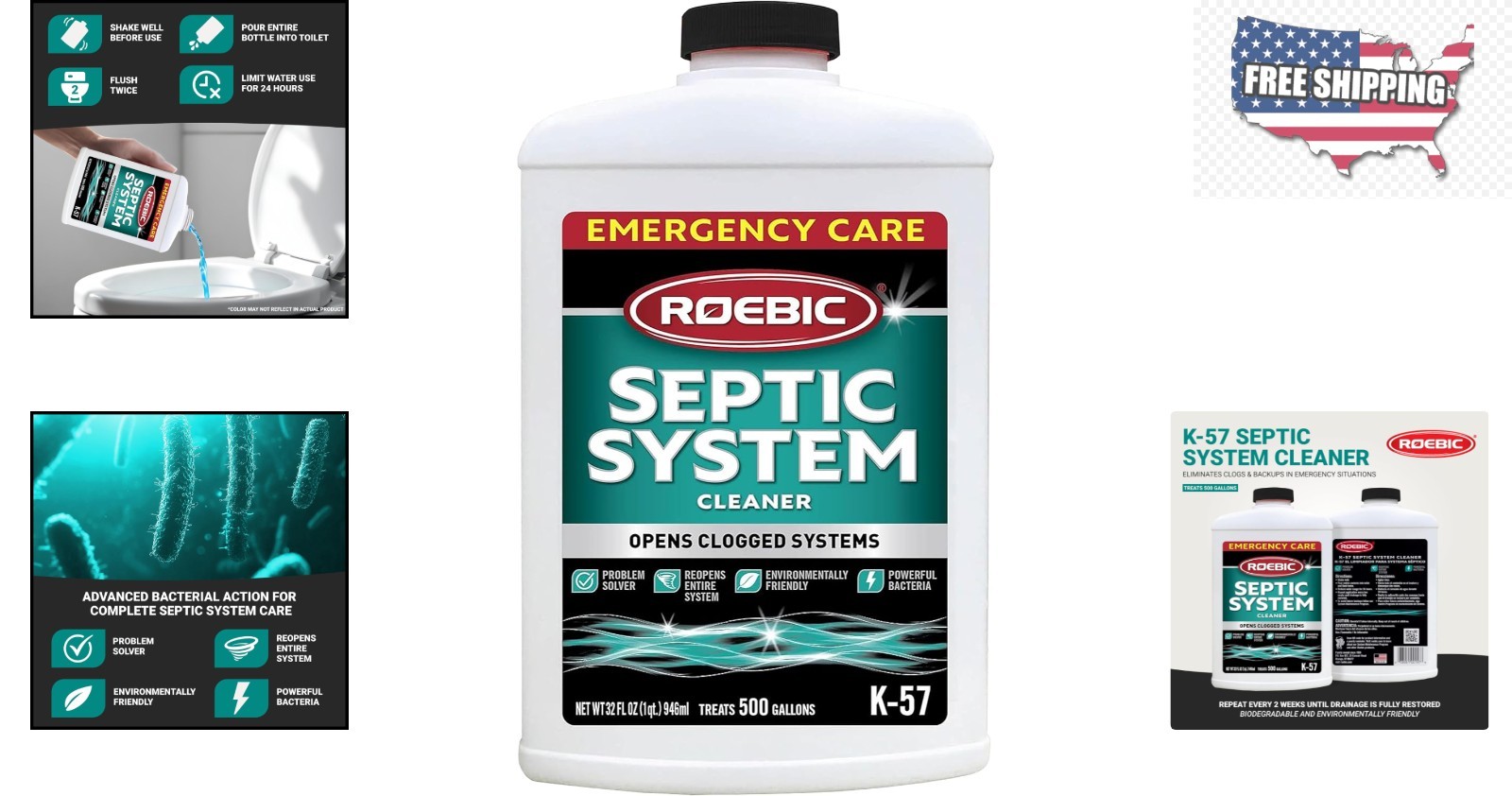 Ultimate 32oz Septic Cleaner – Destroys Clogs, Safe, Biodegradable & Effective