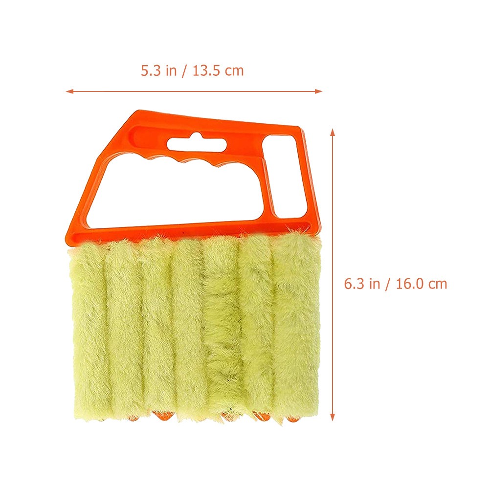 Cleaning Brush Orange 7 Tooth Handheld Pulley Blinds Window Shutter Duster Tool