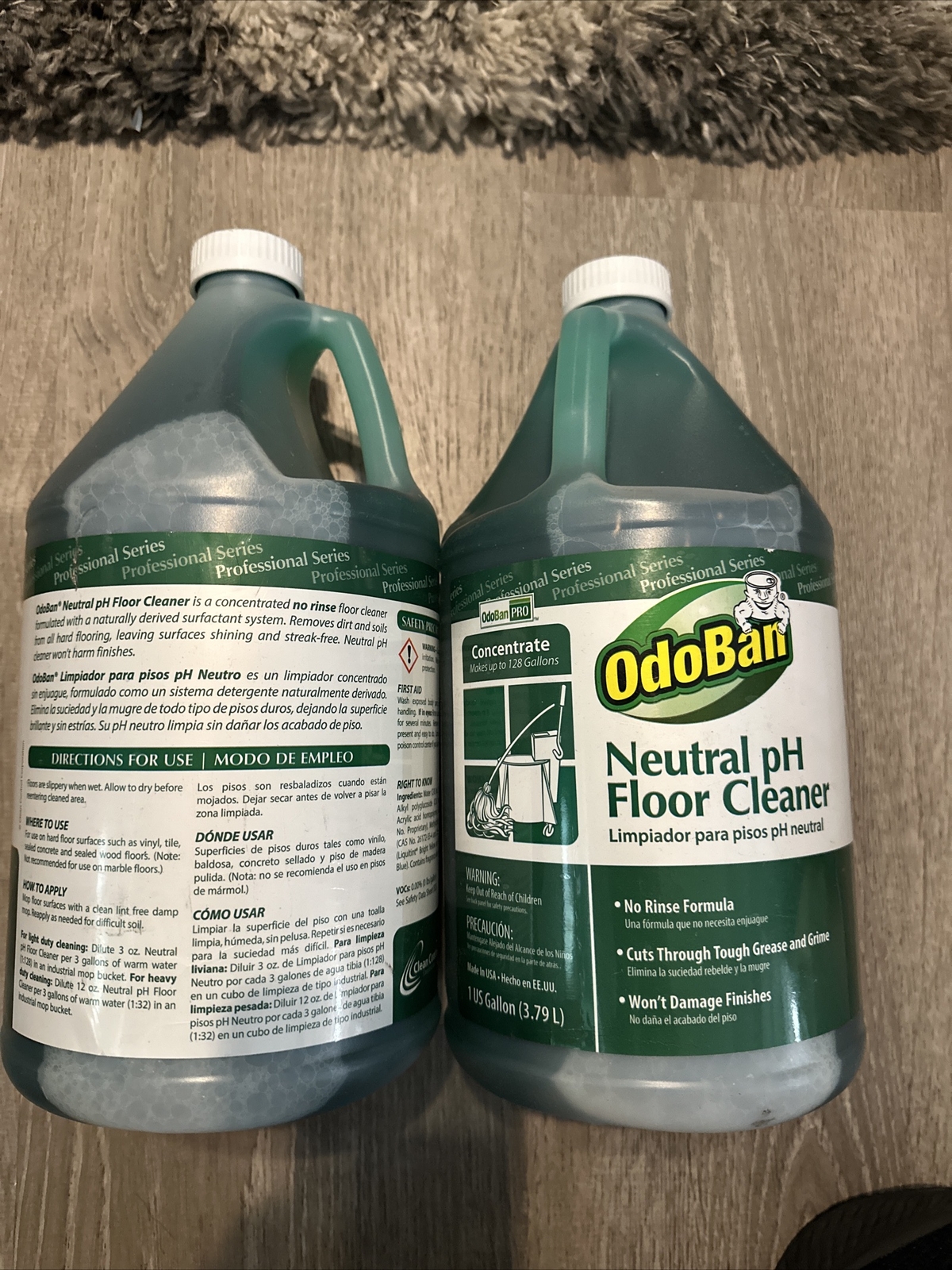 2 Pack Odoban 936162-G Neutral Ph Floor Cleaner, 1Gal