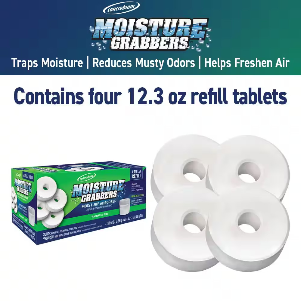 12.3 Oz. Moisture Grabber Fragrance Free Refill Tablets Mold & Mildew Product (C