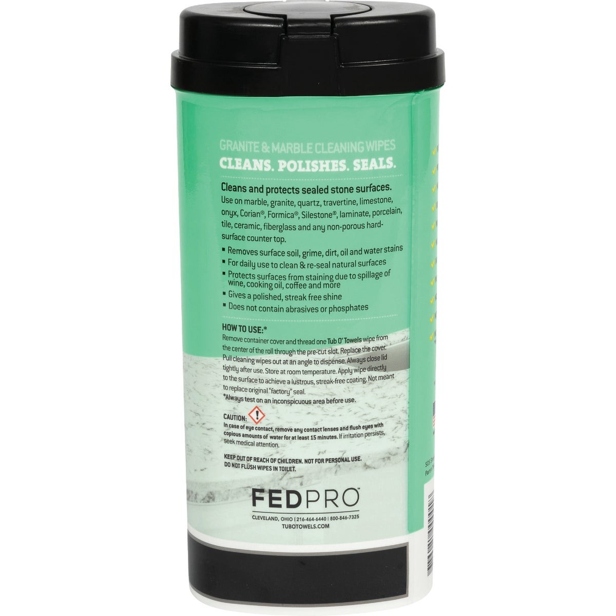 Tub O’ Towels Granite & Marble Wipes (40-Count) TW40-GR Tub O’ Towels FedPro