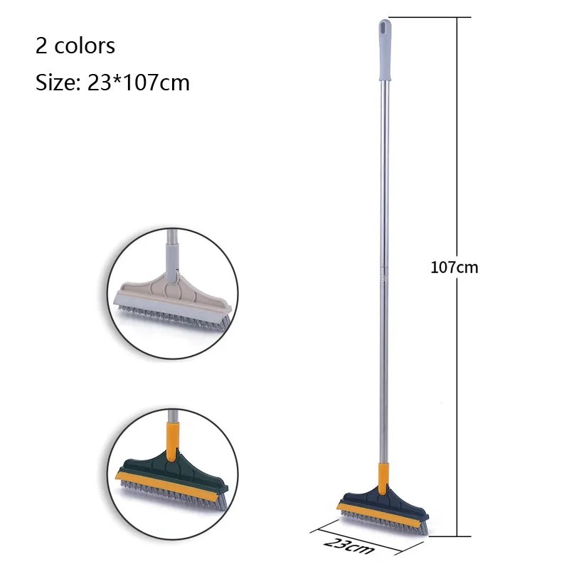Bathroom Floor Scrub Brush Long Handle Tile Grout Wall Toilet Cleaning Brush