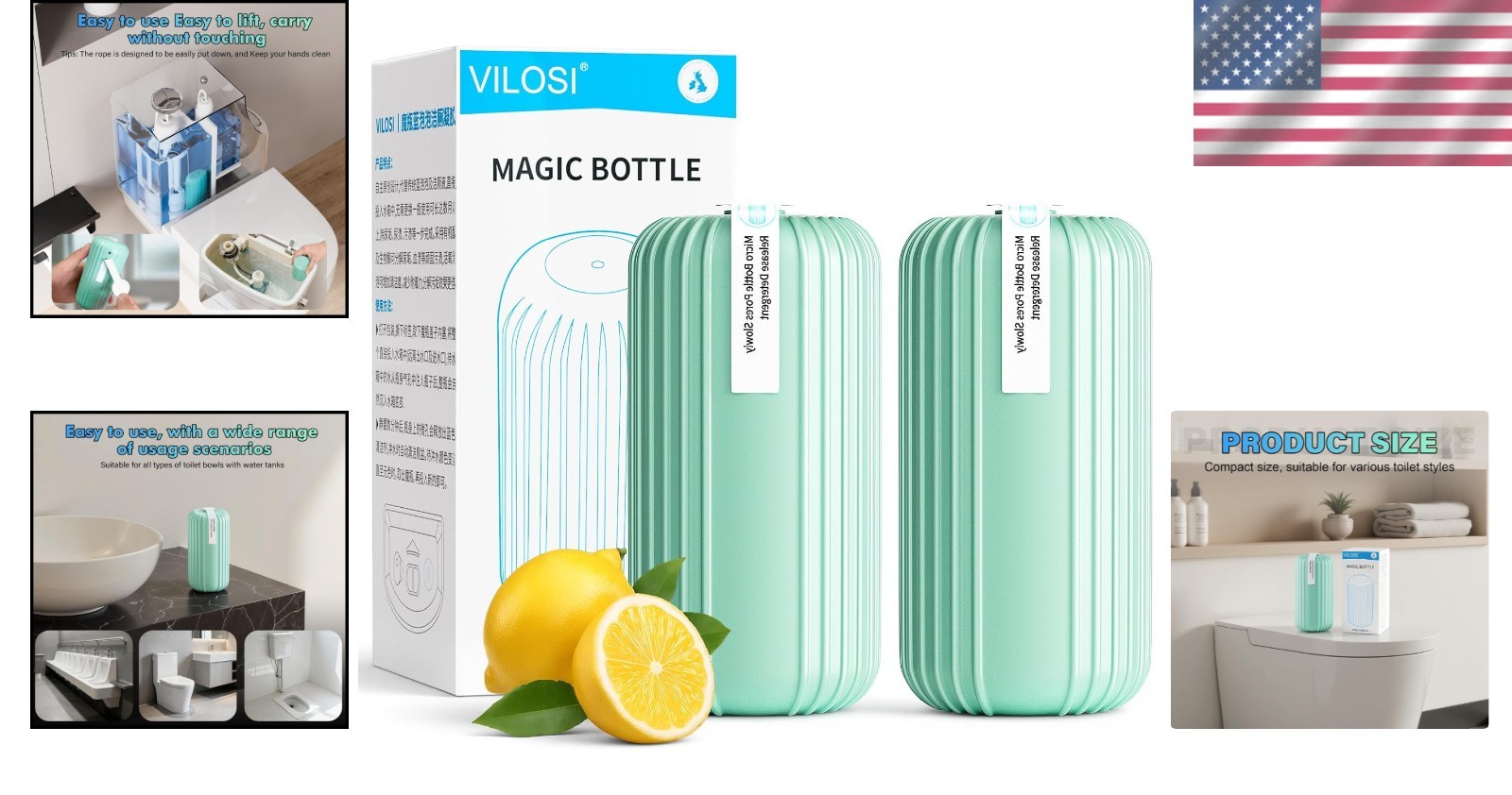 Effortless Toilet Bowl Cleaner Capsules – 2 Pack for Home & Travel Convenience