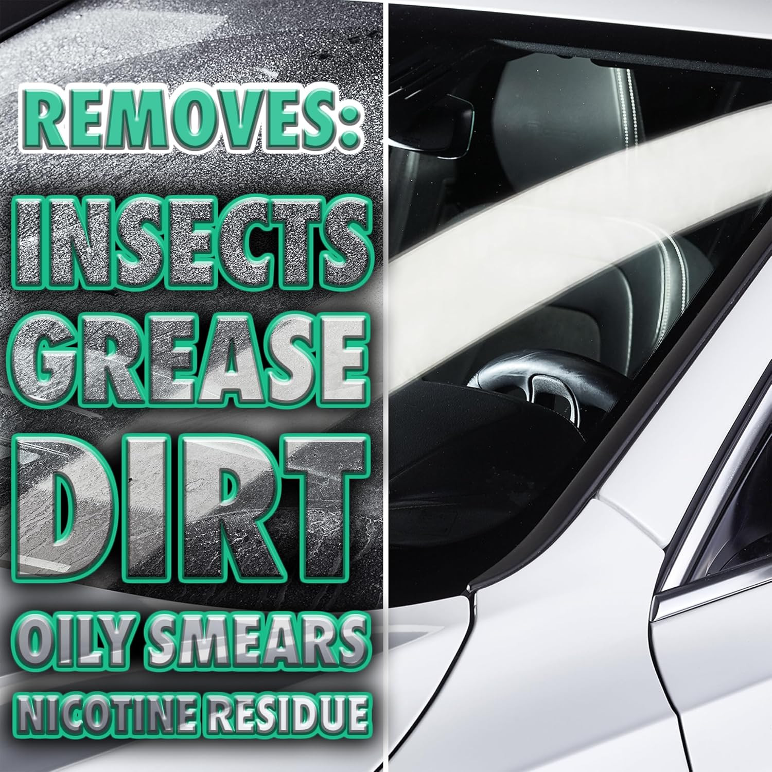 Glass Cleaner | Powerful Streak Free Formula for Crystal Clear Windows and Mirro