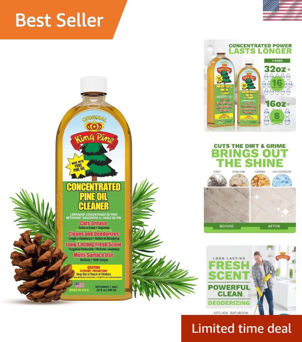32 Fl Oz Industrial Strength Pine Oil Multi-Surface Cleaner with Fresh Scent