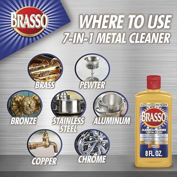 Brasso-2660089334 Multi-Purpose Metal Polish, 8 oz