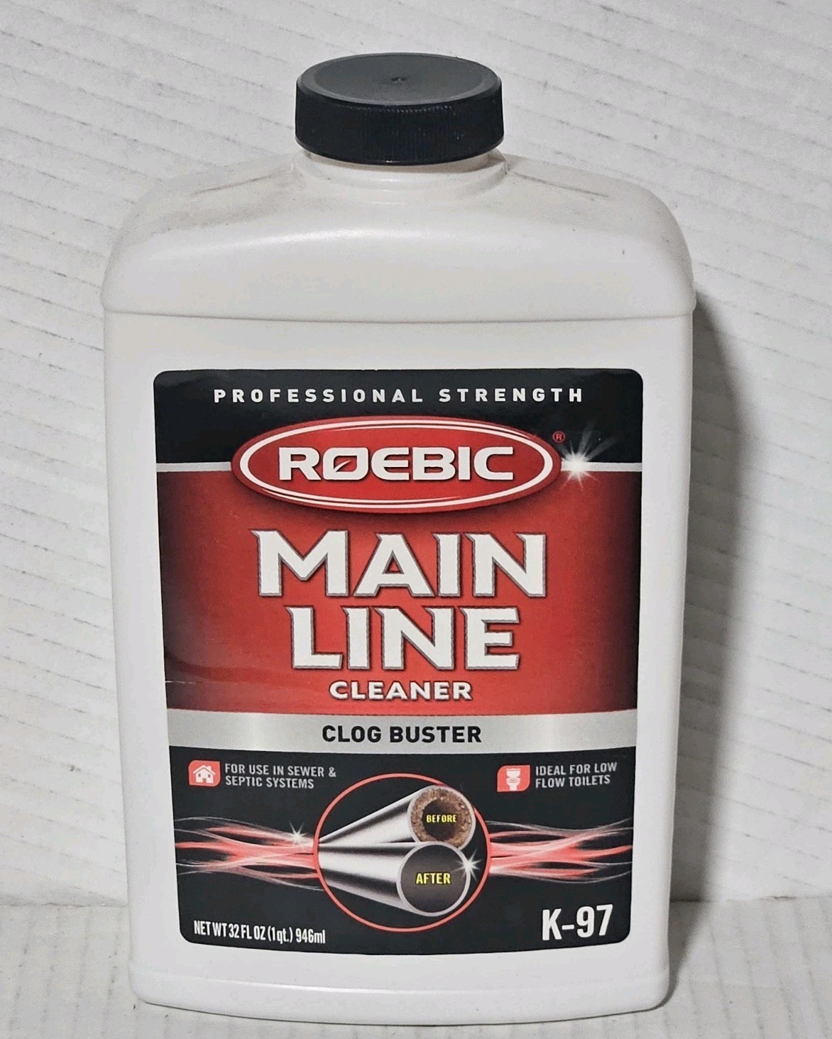 Roebic K 97 Main Line Cleaner Biodegradable Bacteria Sewer Septic Systems 32 Oz