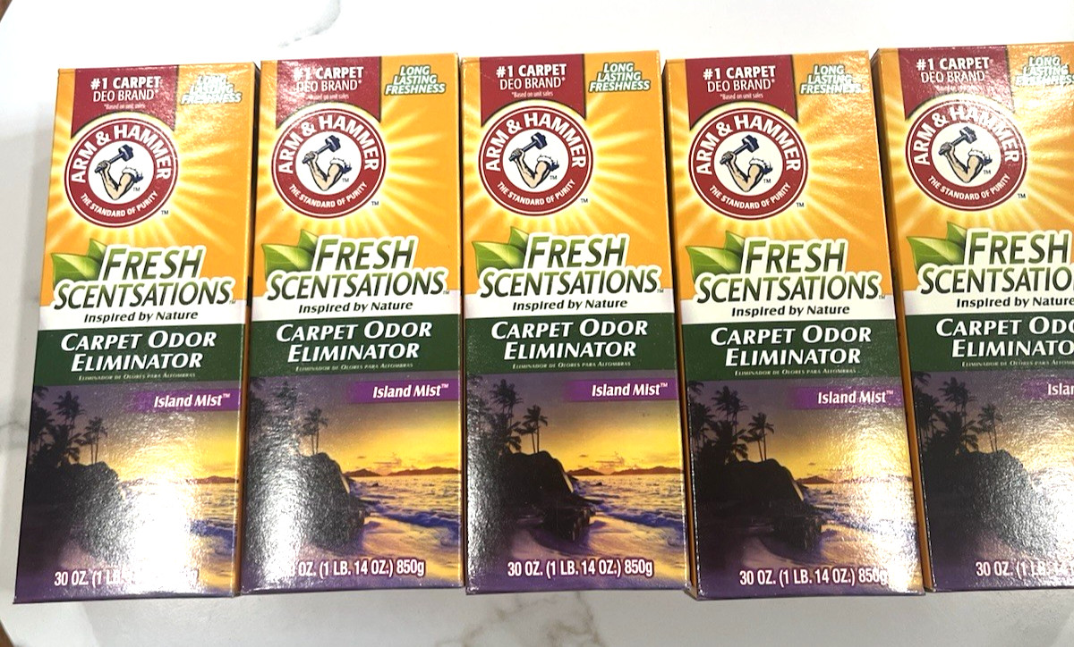 5 Pack – Arm & Hammer Fresh Scentsations Island Mist Carpet Odor Eliminator 30oz