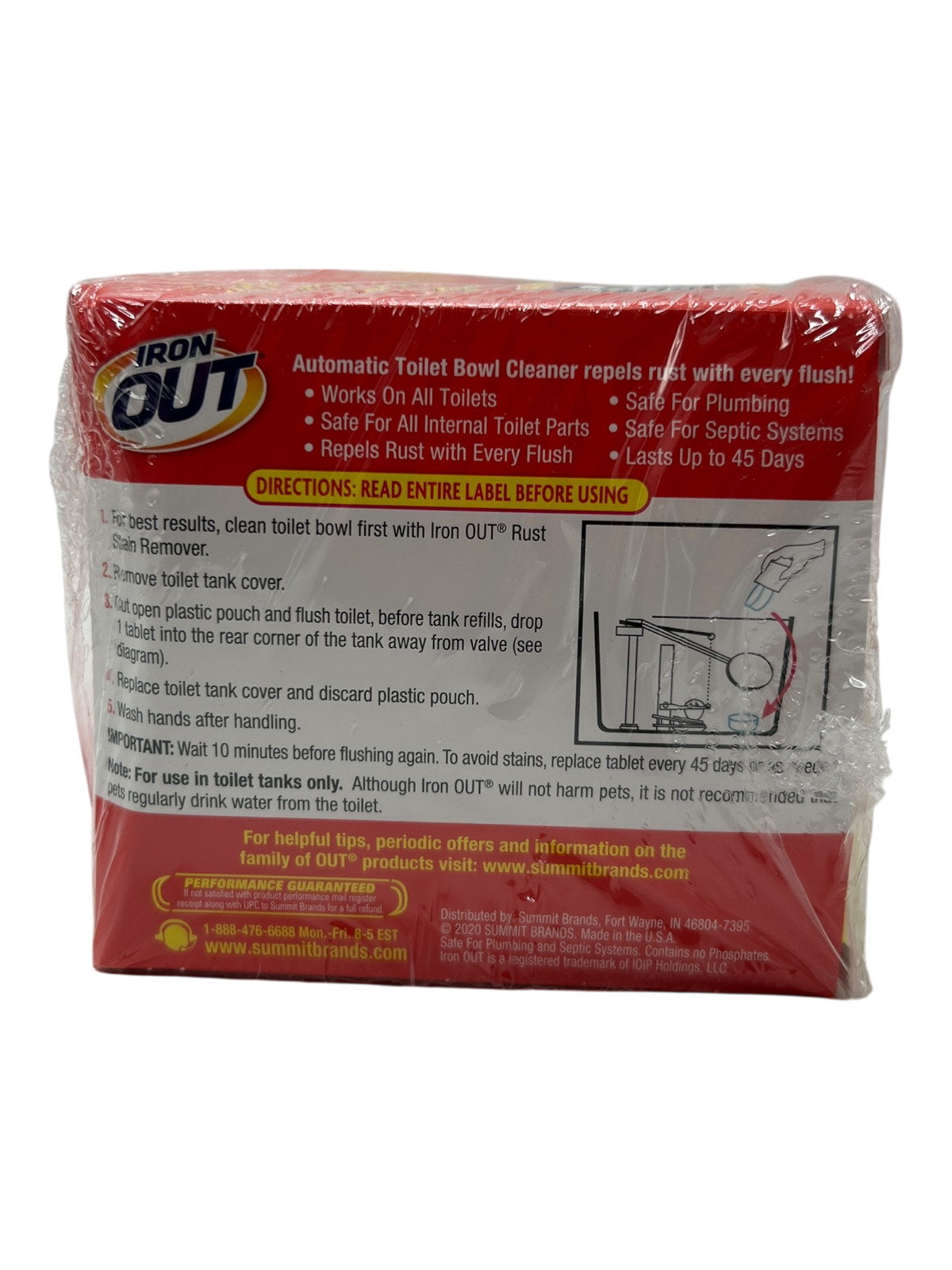 IRON OUT Toilet Bowl Cleaner 4PK