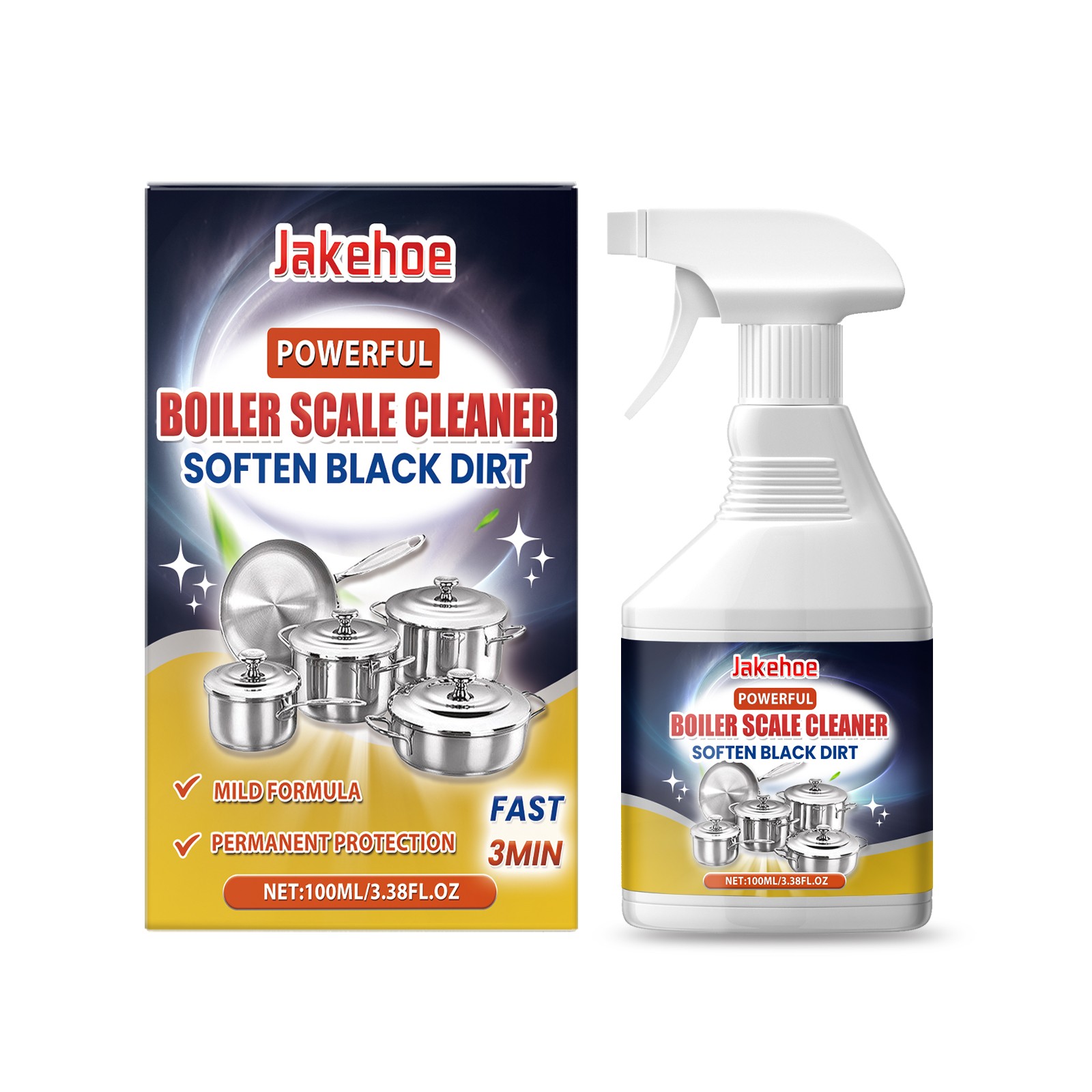 Cookware Cleaner for Grease & Black Stain Removal – Kitchen Stove Pan Cleaner