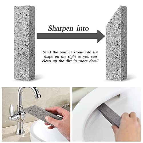 Pumice Stone for Toilet 6 Pack Cleaning Bowl Pumice Stick Pumie Heavy Duty Tile
