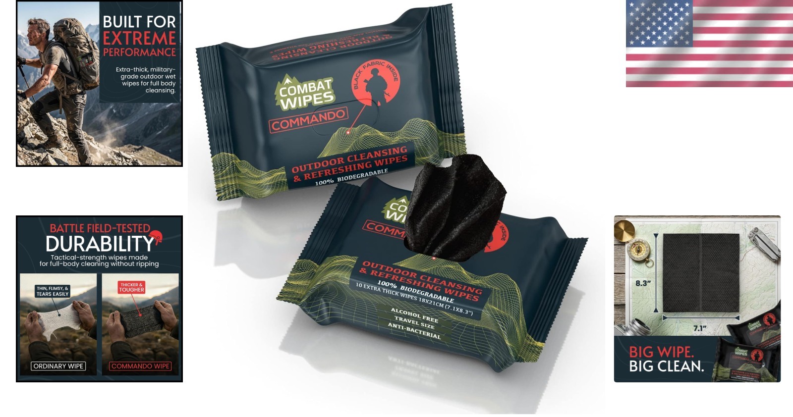 Thick & Ultralight Unscented Cleansing Wipes – Perfect for Camping & Hunting