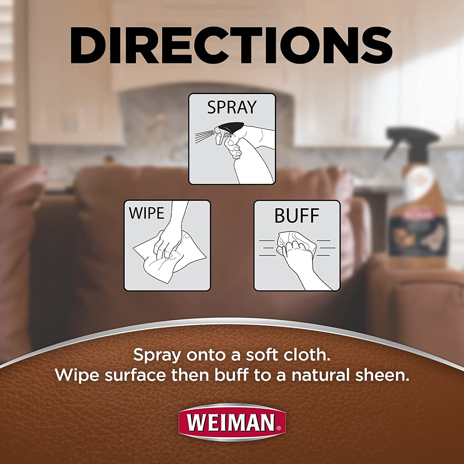 Leather Cleaner and Conditioner for Furniture – Cleans Conditions and Restore…