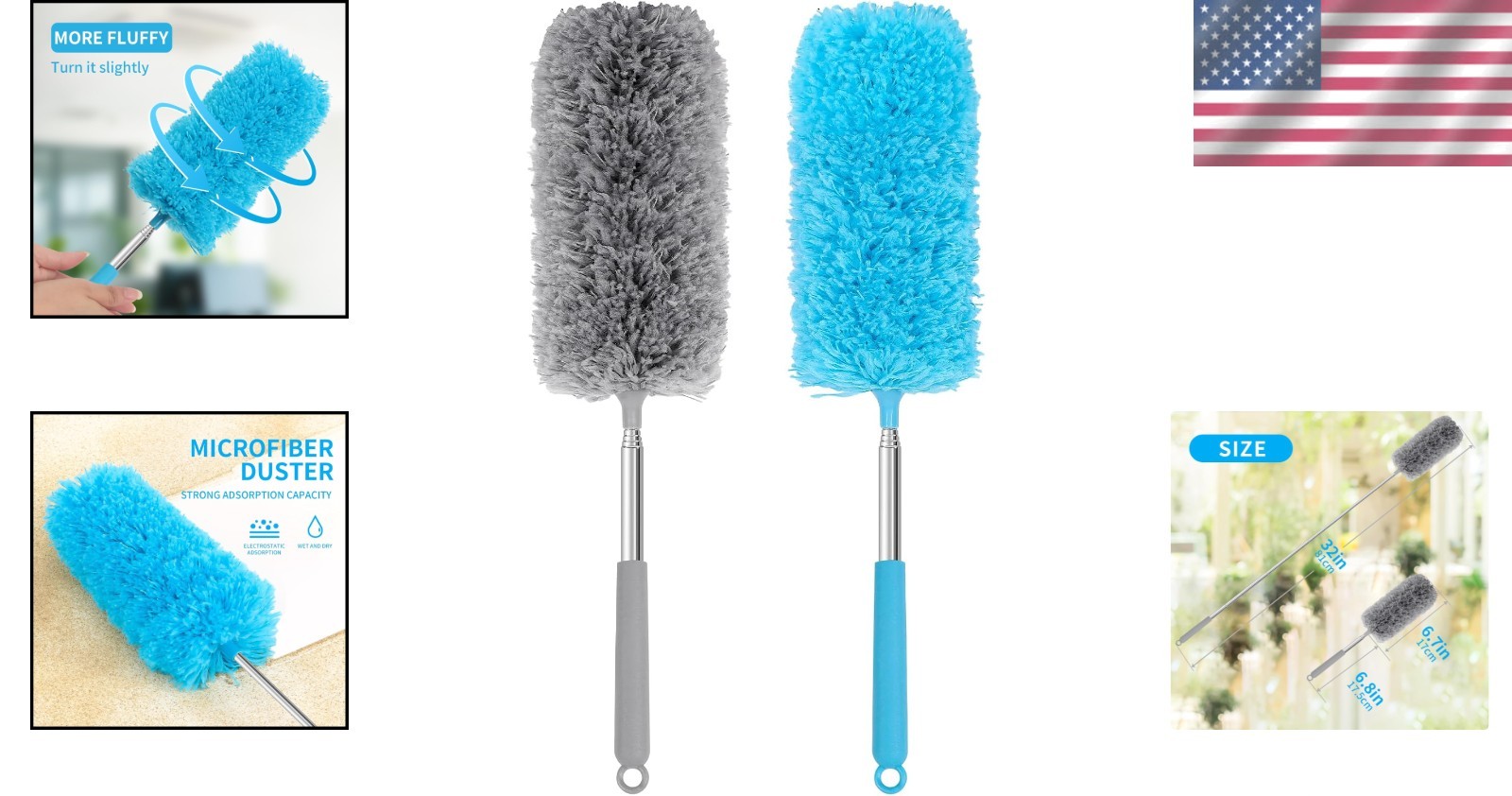 Compact Mini Microfiber Dusting Set – Ideal for Tight Spaces & Multi-Purpose Use