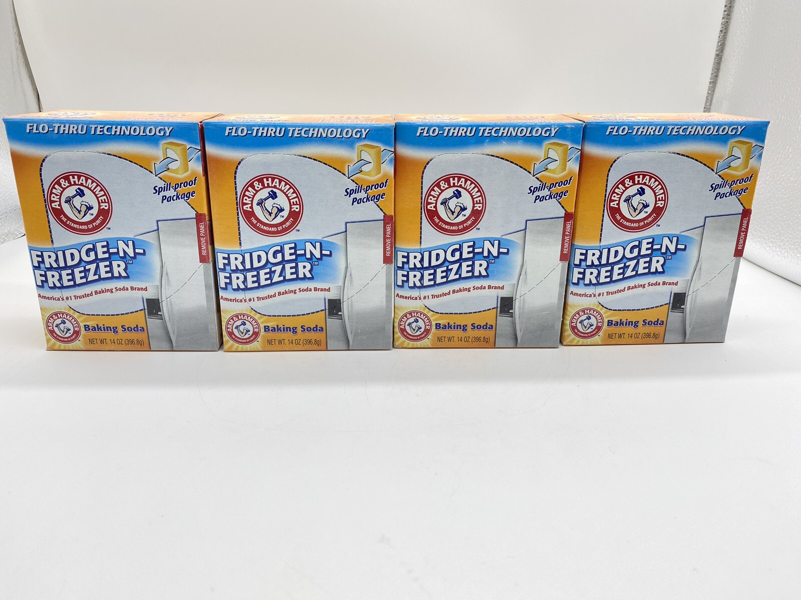 Arm Hammer Fridge and Freezer Baking Soda Eliminates Odor 14 oz per Box 4-PACK