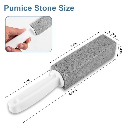 Toilet Pumice Stone With Handle, 5 Pack Pumice Stone Toilet Bowl Cleaner, Hard