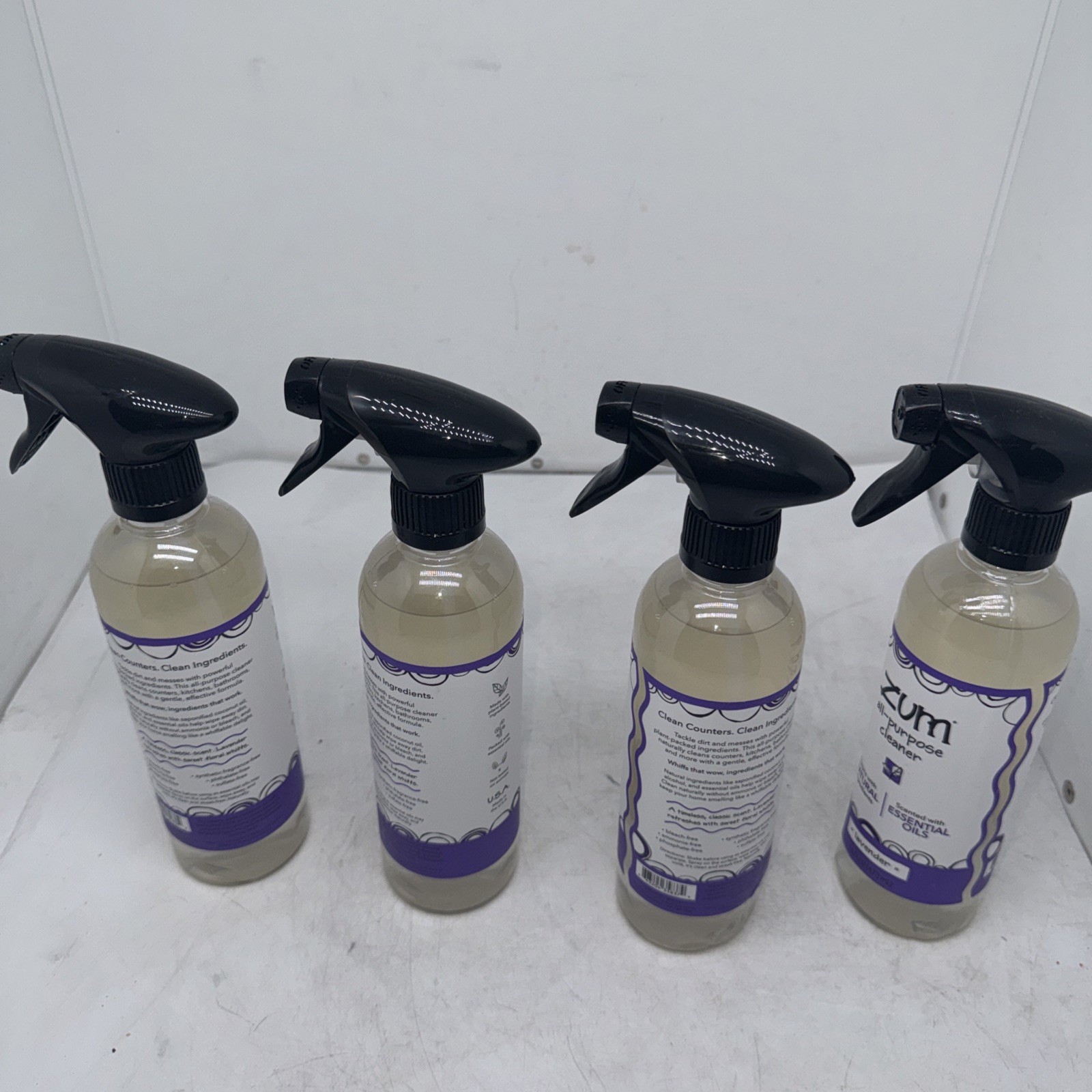 (4) Zum 16 Oz Lavender Cleaner – Natural Multipurpose Cleaner Made Essential