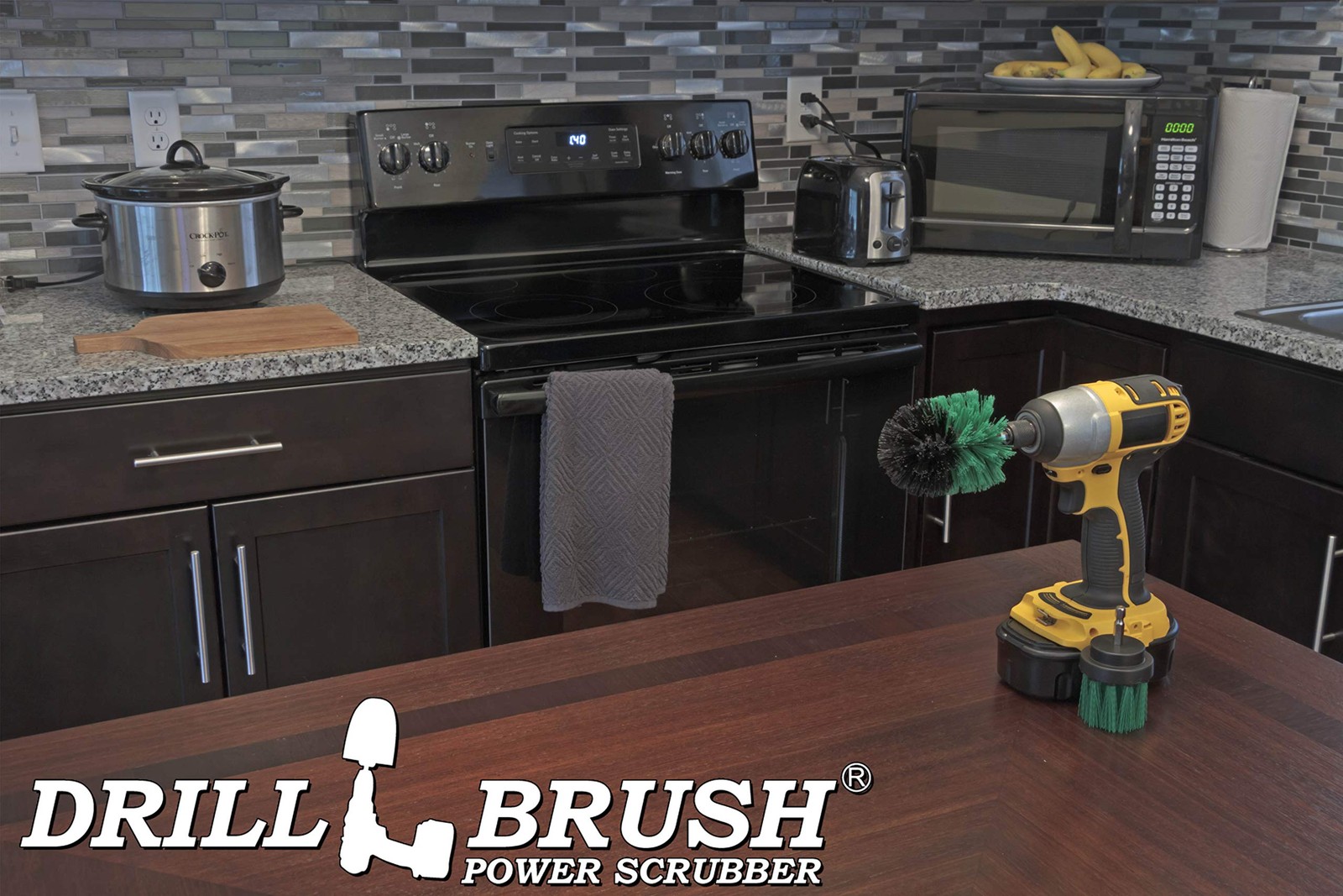 Drill Powered Kitchen Cleaning Brushes – Oven Cleaning Tools – Fridge Stain R…