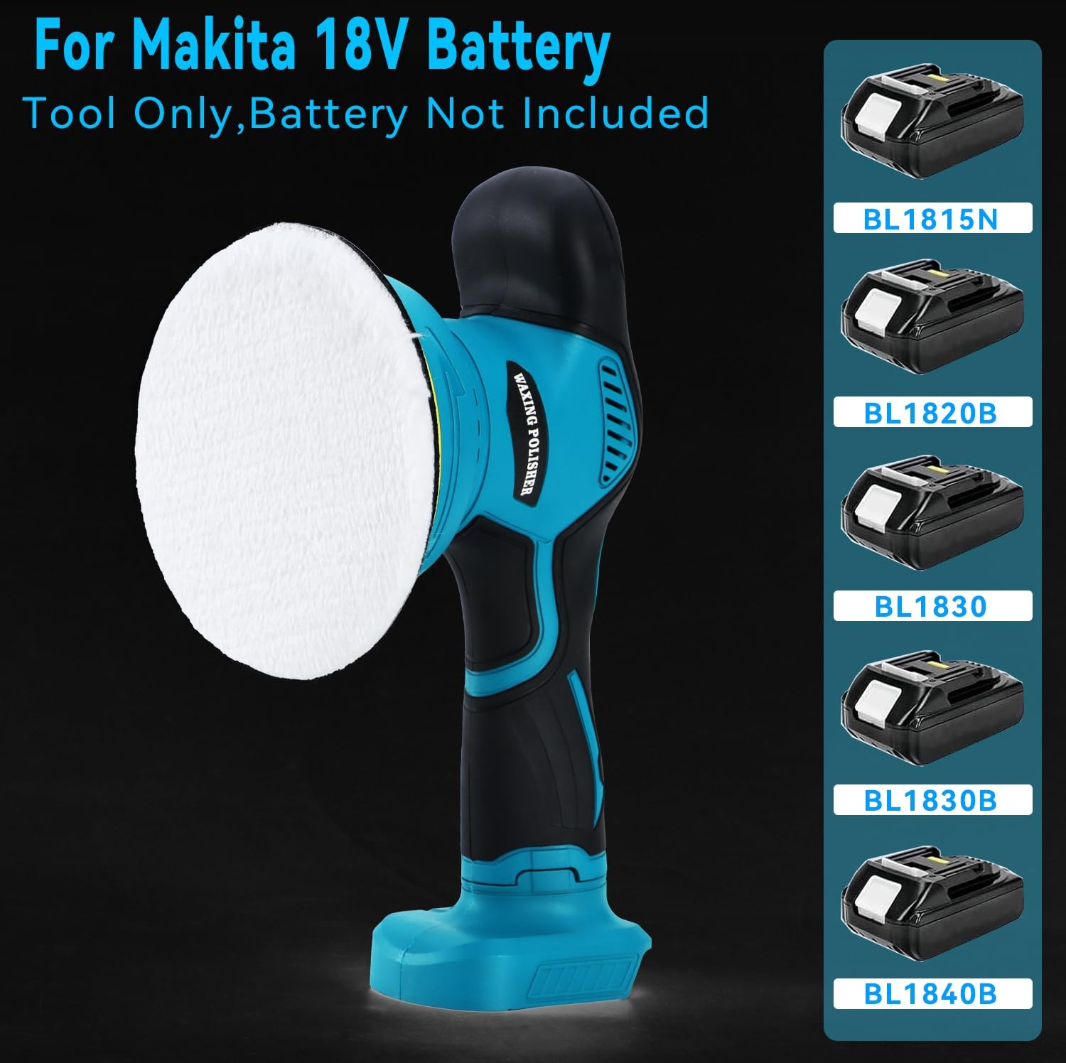 Buffer Polisher Compatible with Makita 18v Battery, Cordless 6 Inch Orbital B…