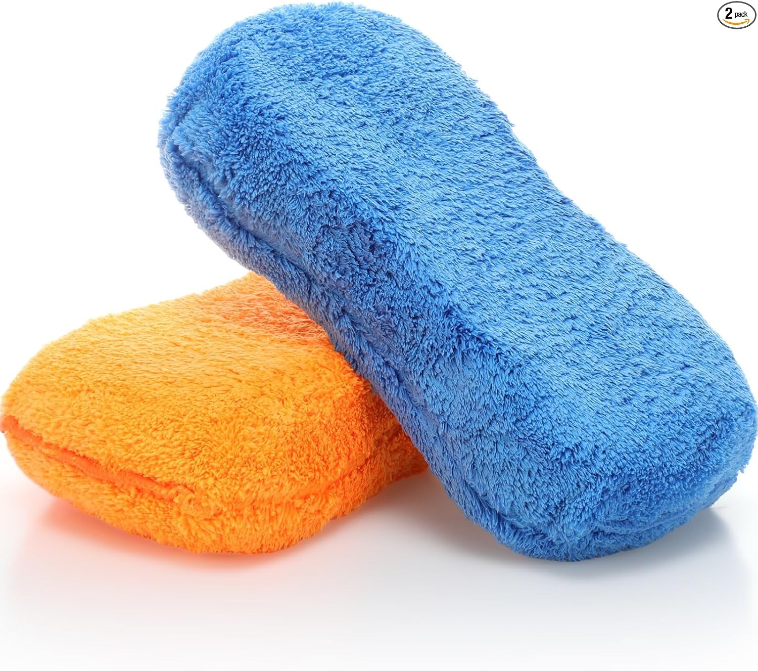 2 Pcs Large Microfiber Car Wash Spo Color: Blue,orangeItem Package Quantity: 2