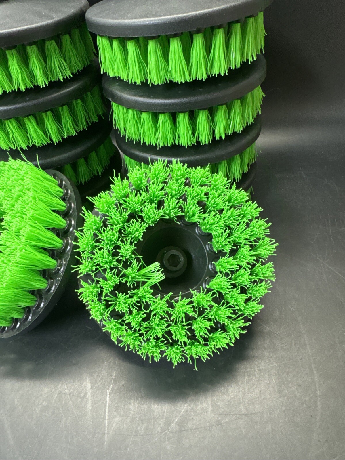 Drill Brush 5” Cleaner Scrubber Grout Round Carpet Bristle/ Set of 10