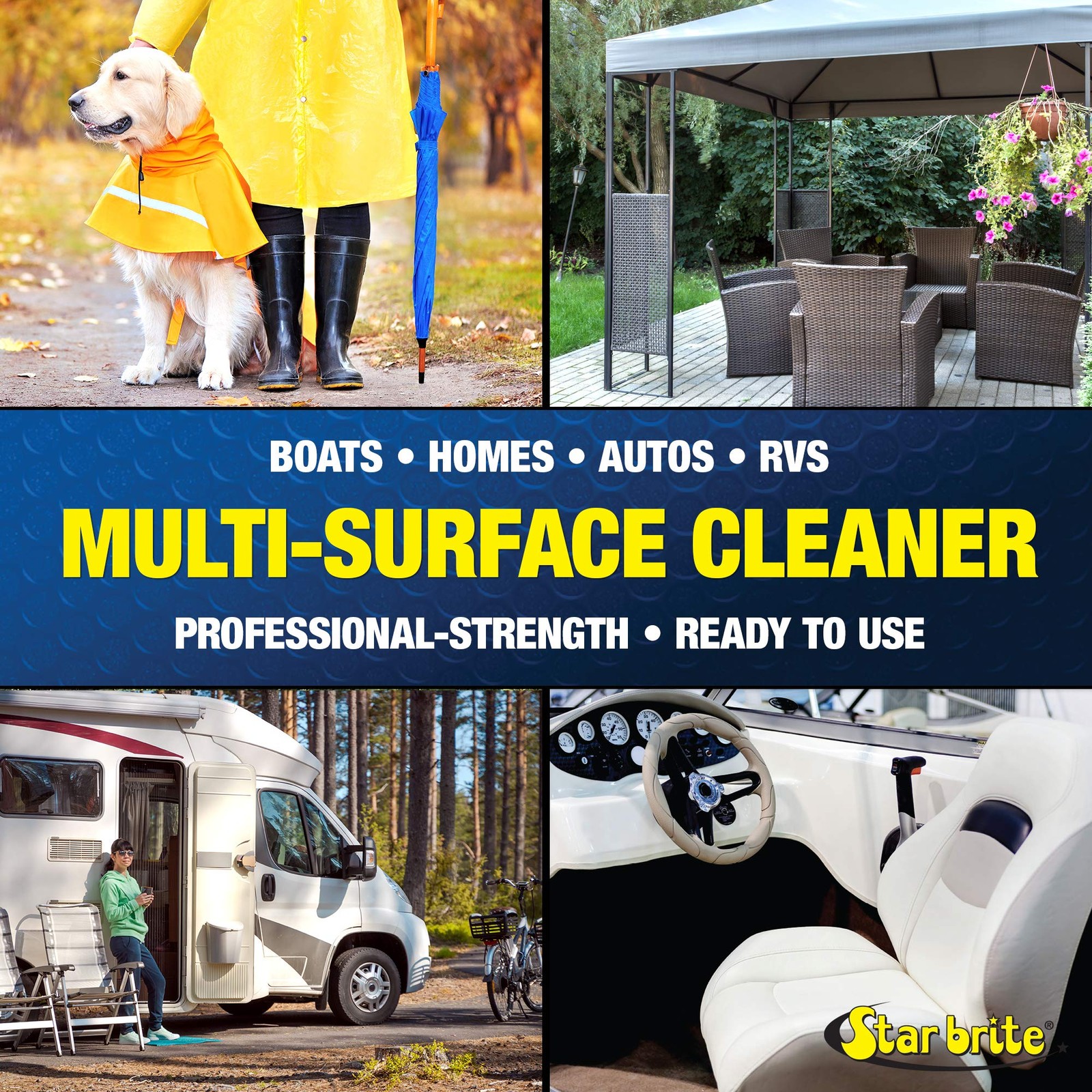 STAR BRITE Ultimate Vinyl Clean Spray – Multi-Surface Cleaner for Auto, RV, H…