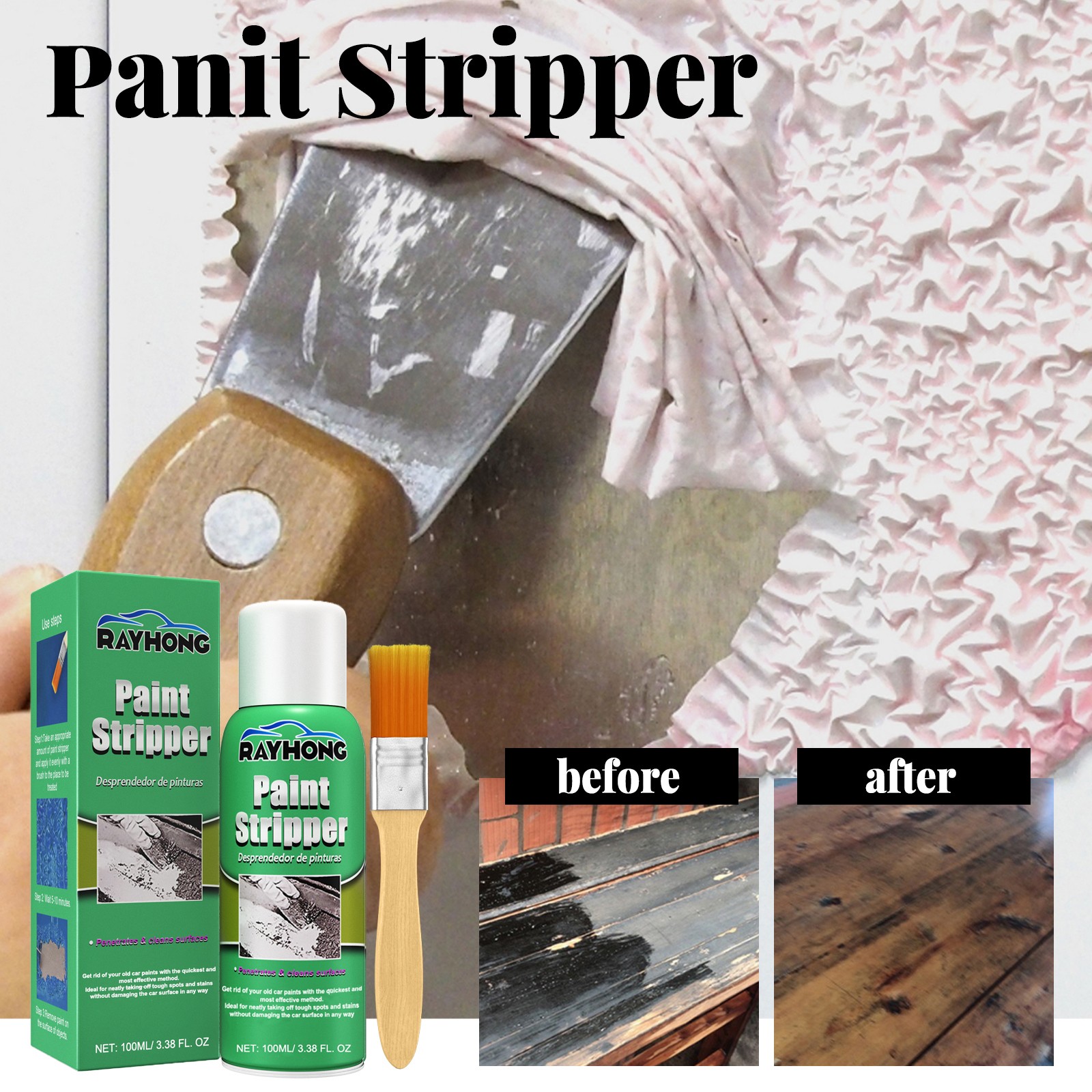Stripping Paint Remover – Auto Wheel Metal Surface Non Trace Cleaning 🚗