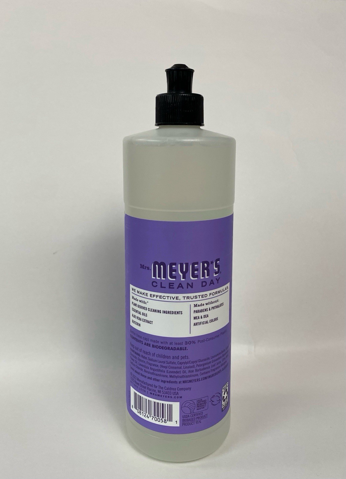 Limited Edition Mrs. Meyers Clean Day Lila Scent Liquid Dish Soap 16oz