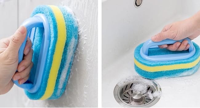 KOKSI 2-Piece Cleaning Brush for Bathroom Kitchen Bathtub Toilet Cleaner All