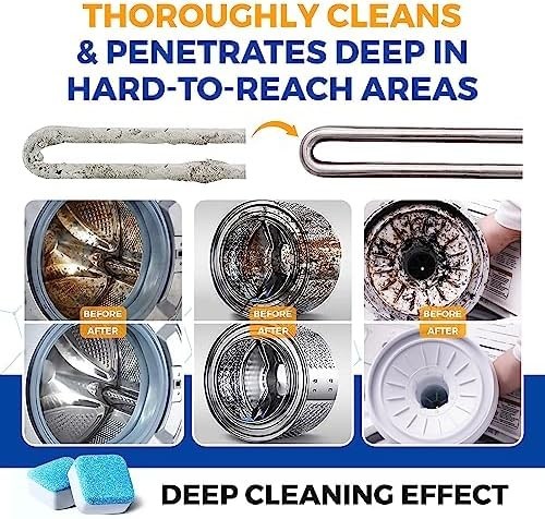 Bastion Washing Machine Cleaner, Deodorizer, & Descaler – 24 pack