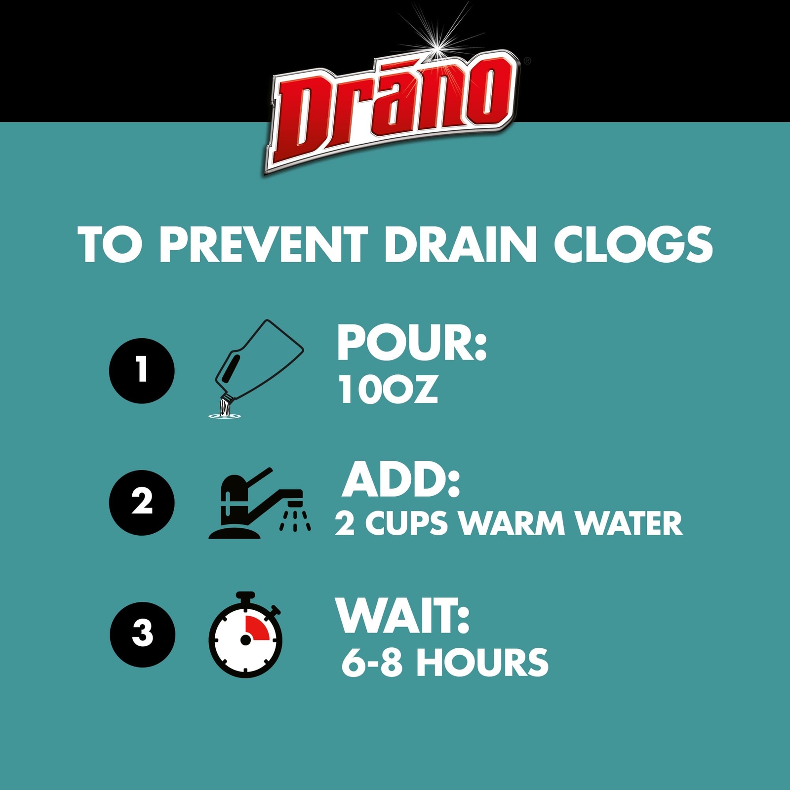 Drano Max Build Up Remover 60 Fl Oz Prevents Clogs Safe For Pipes Monthly Use