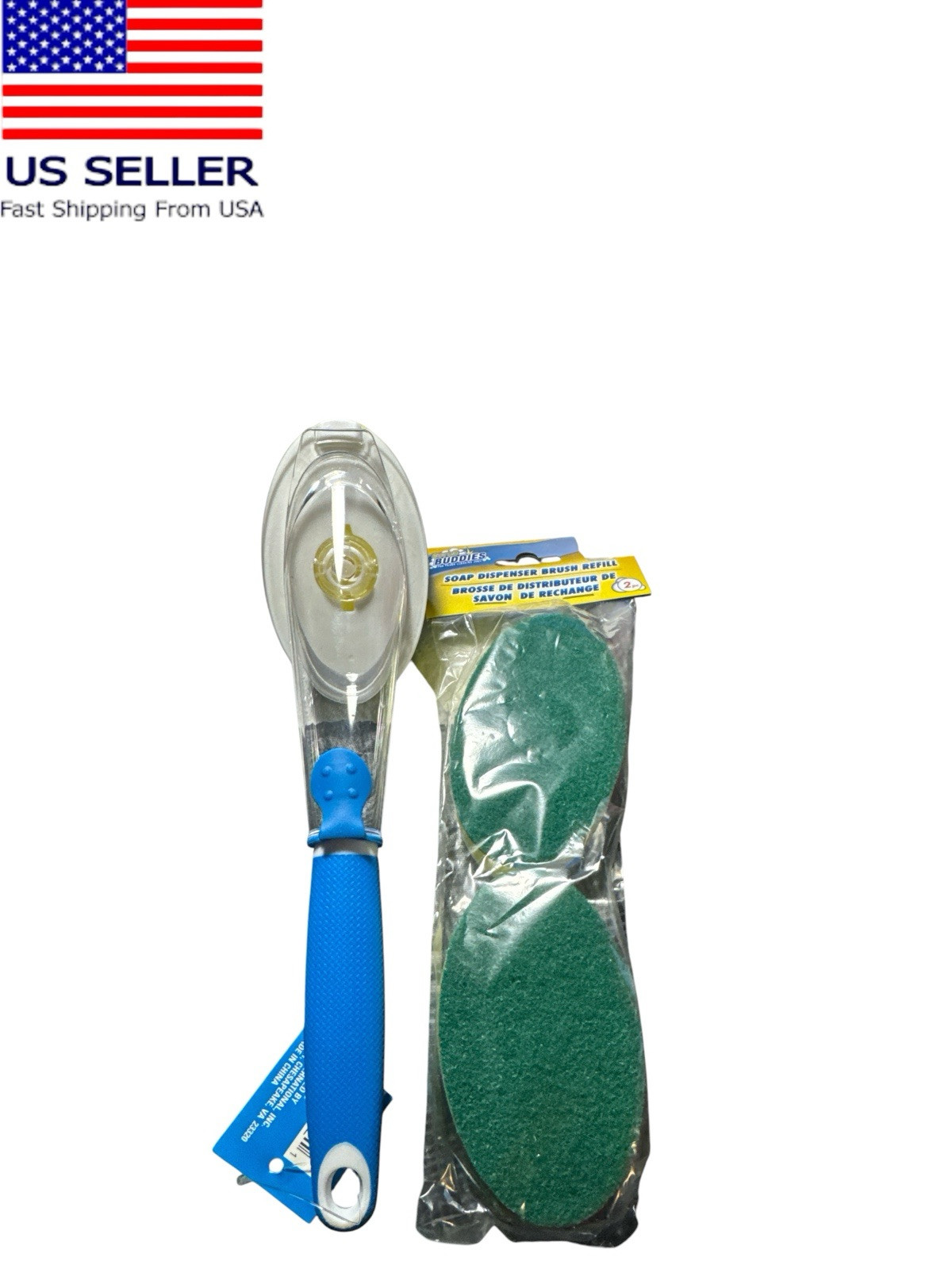 Scrub Buddies Soap Dispenser And Refills 3 Piece Set new