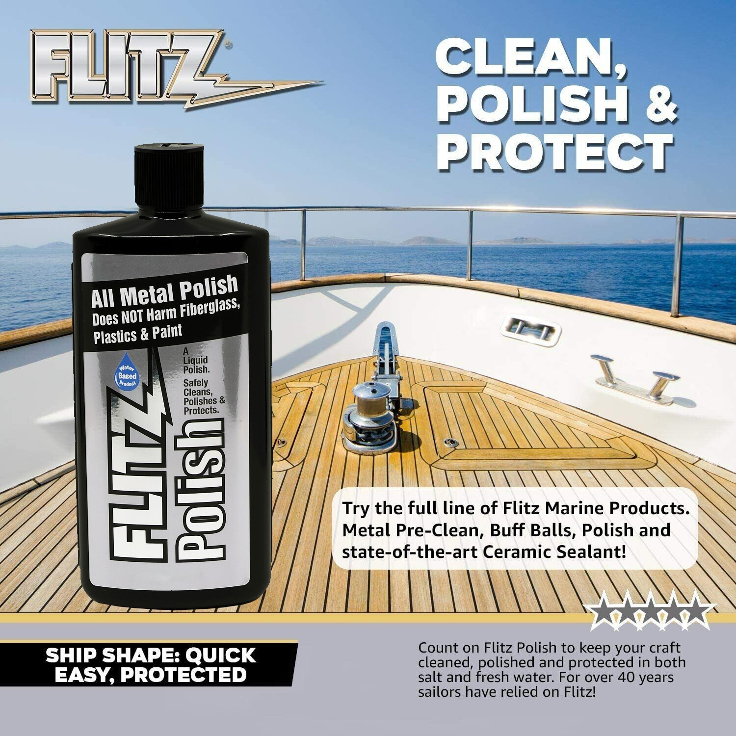 FLITZ All Metal Polish 1 Gallon/128 fl oz Liquid Formula (SEE VIDEO)