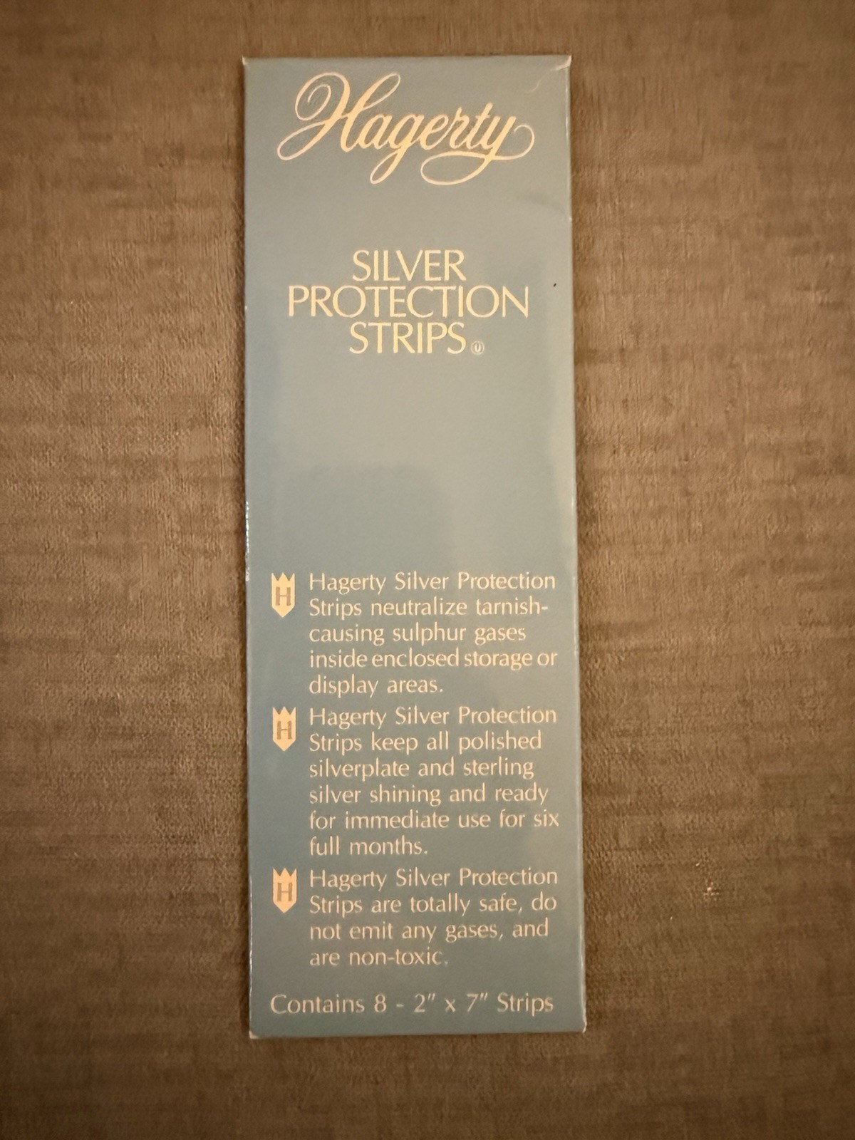 Hagerty No Scent Silver Neutralizes Tarnish Non-Toxic Protection Strip 2 x 7 in.
