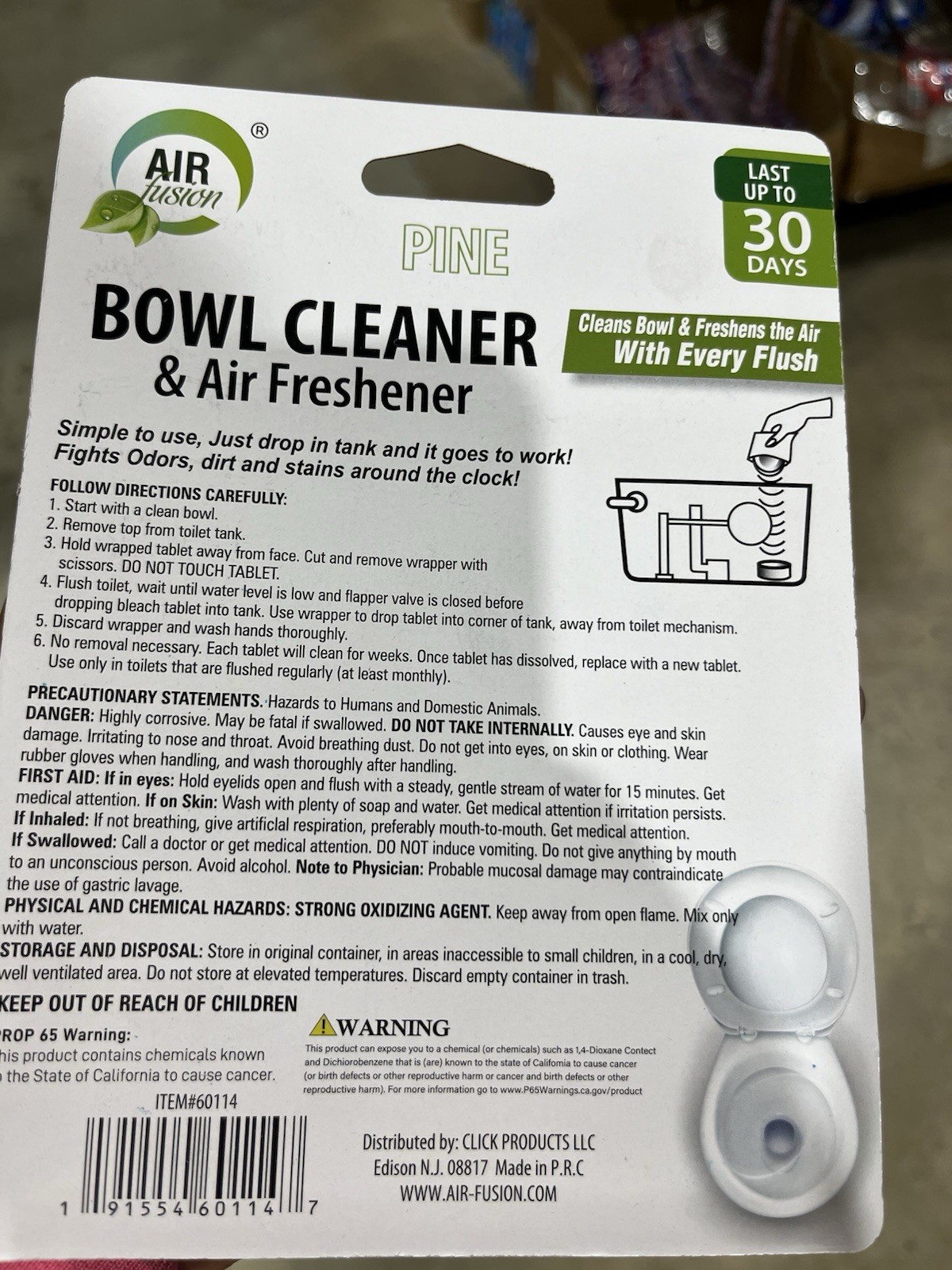 Air Fusion Bowl Cleaner & Air Freshener 4 Pack Lavender Pine Fights Odors Cleans