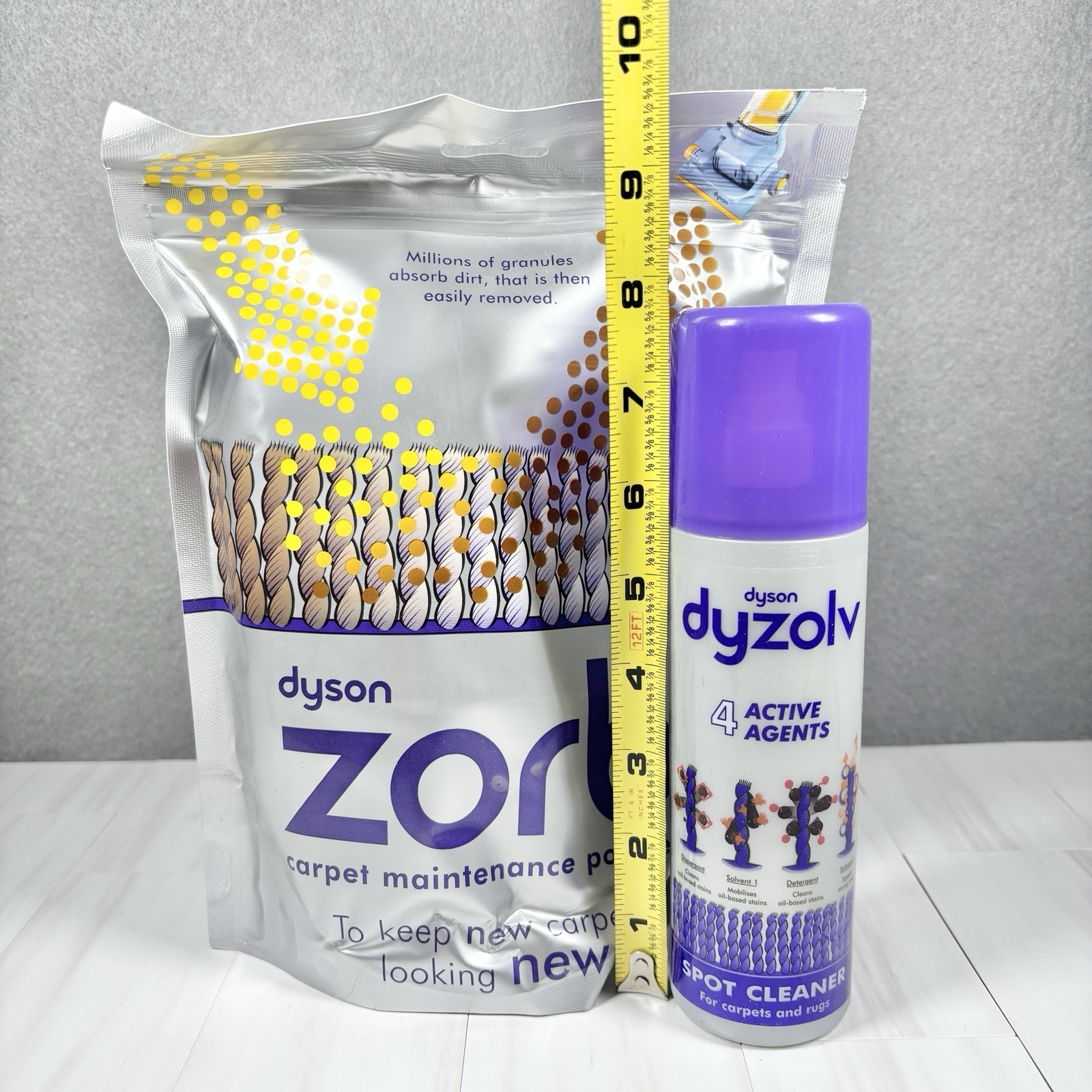 New DYSON Zorb Carpet Powder 26.5 Oz. Dyzolv Spot Cleaner 8.5 Fl Oz Woolsafe Rug