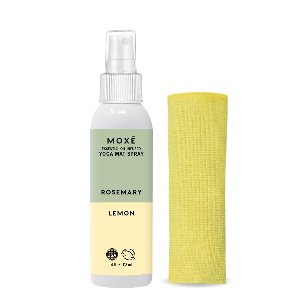 Yoga Mat Cleaner, Green America Certified, Rosemary and Lemon Essential Oils,…