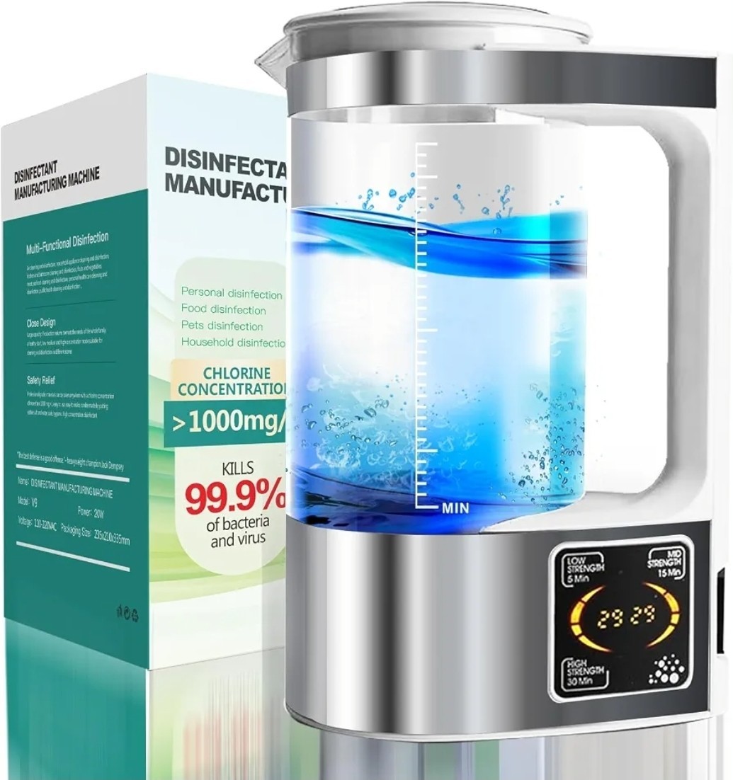 2000ML Hypochlorous Acid Generator & Countertop Bleach Maker