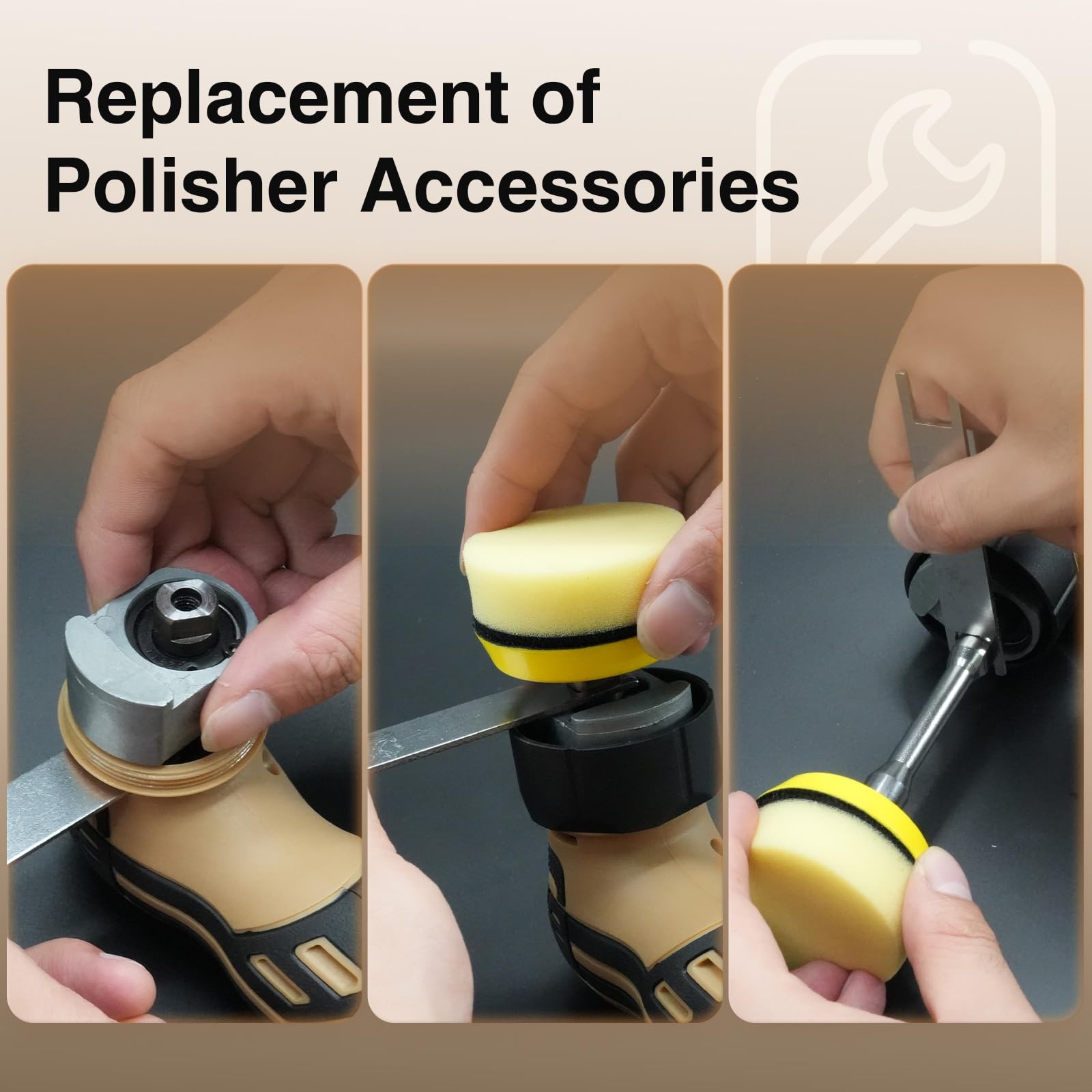 Cordless Mini Polisher,1/1.5/2Inch,DA&RO with 11 Variable Speed 2500-6000 RPM…