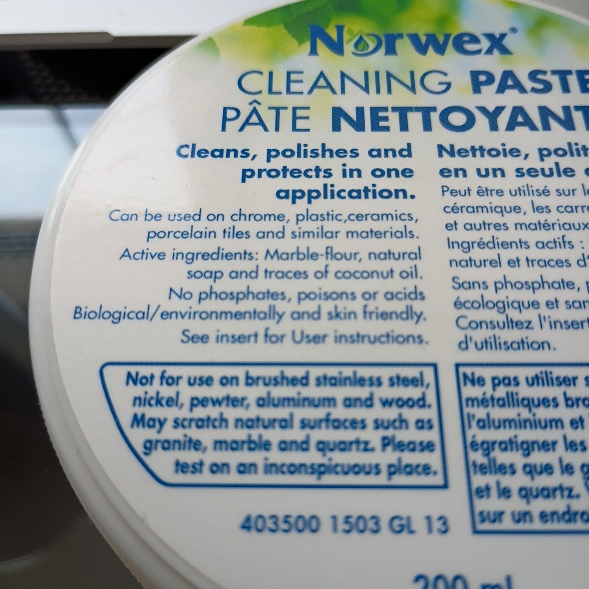 New Norwex Cleaning Paste 200ml 6.76 OZ Stain Remover