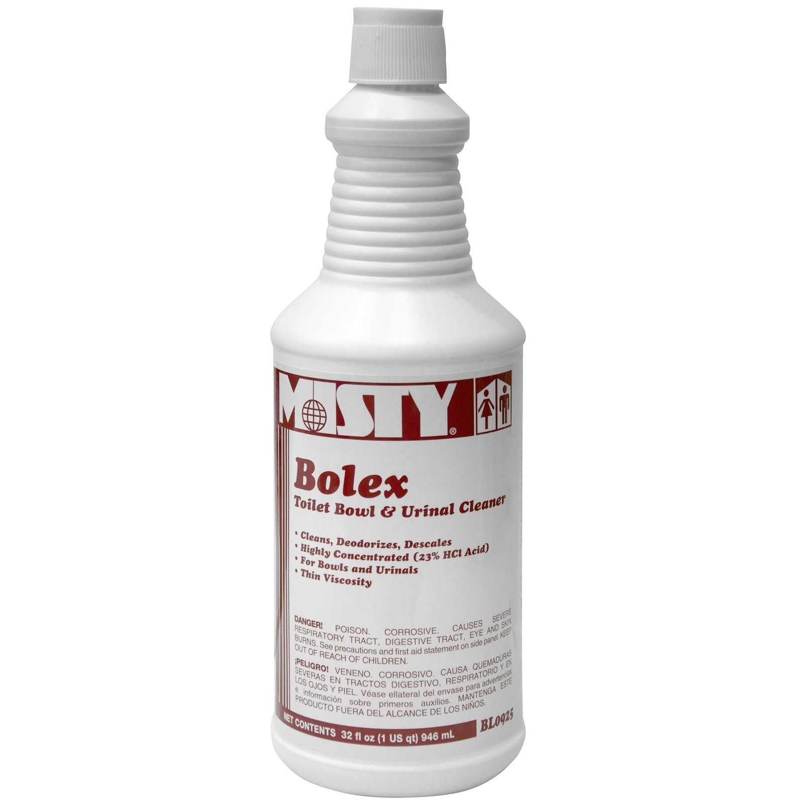 Misty Bolex Toilet Bowl and Urinal Cleaner – 32 oz (Case of 12) 1038799