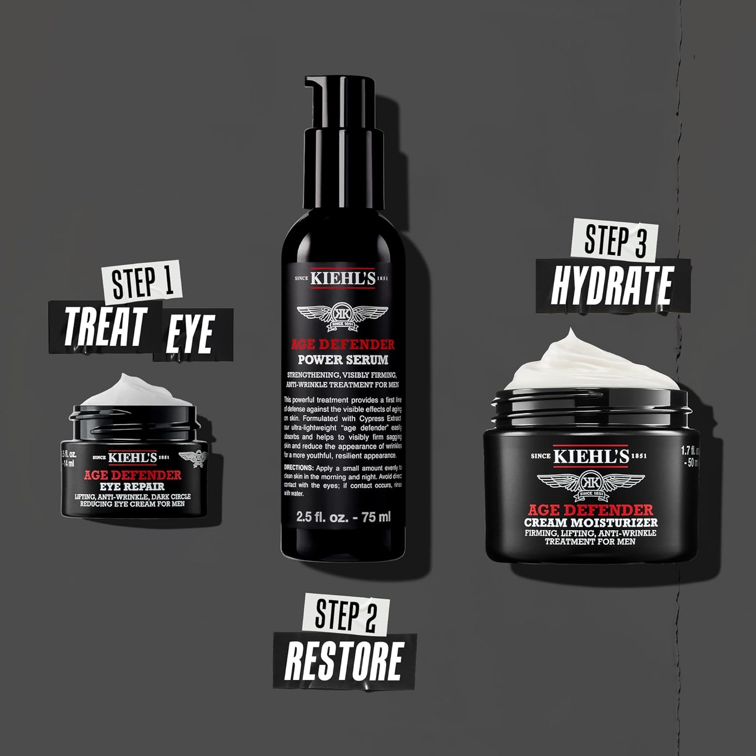 Kiehl’s Age Defender Eye Repair, Anti-Aging Eye Cream for Men, Lift, Firm and