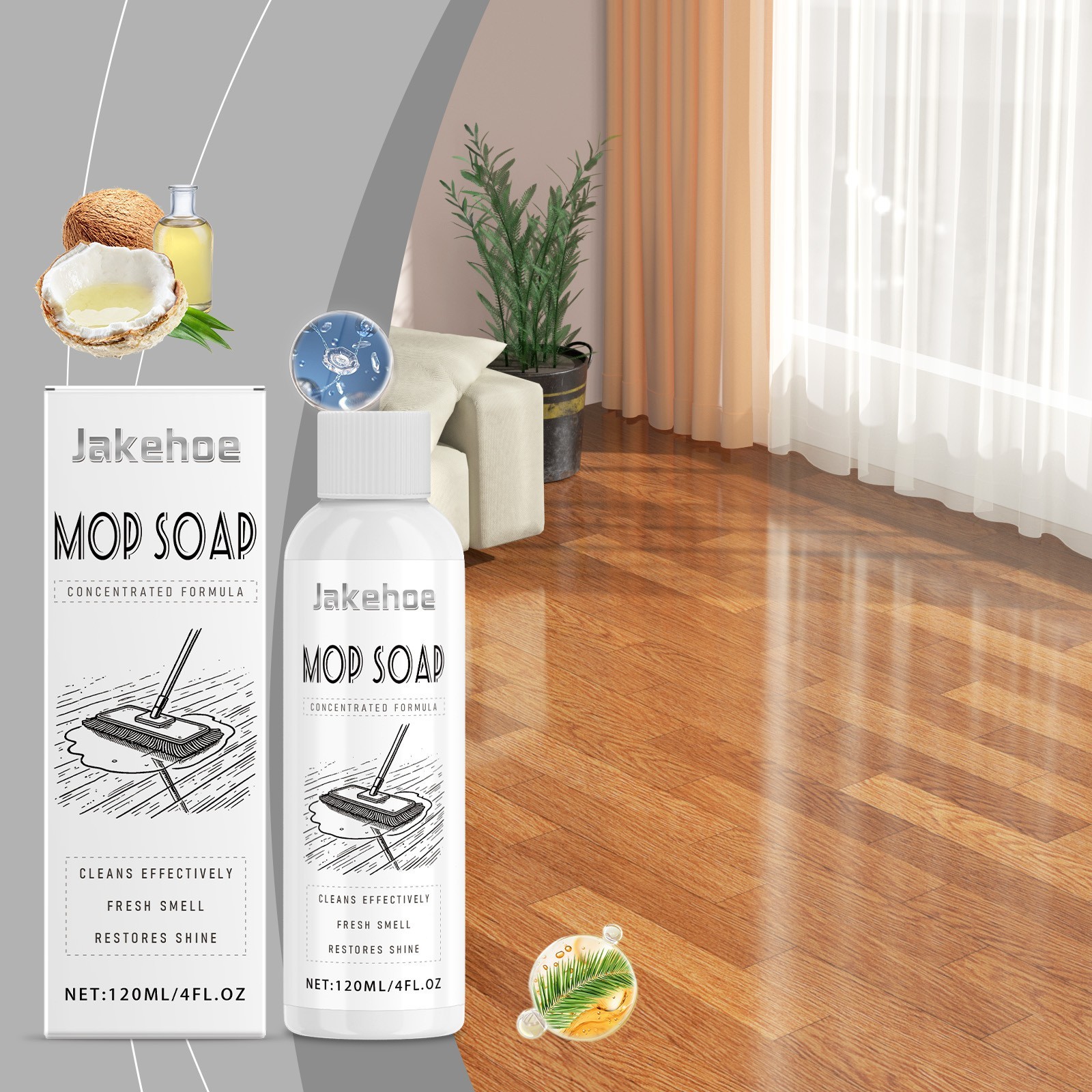 Mop Soap Brazilian Waves, Highly Scented Mop Soap, Mop Soap For Floor Cleaning