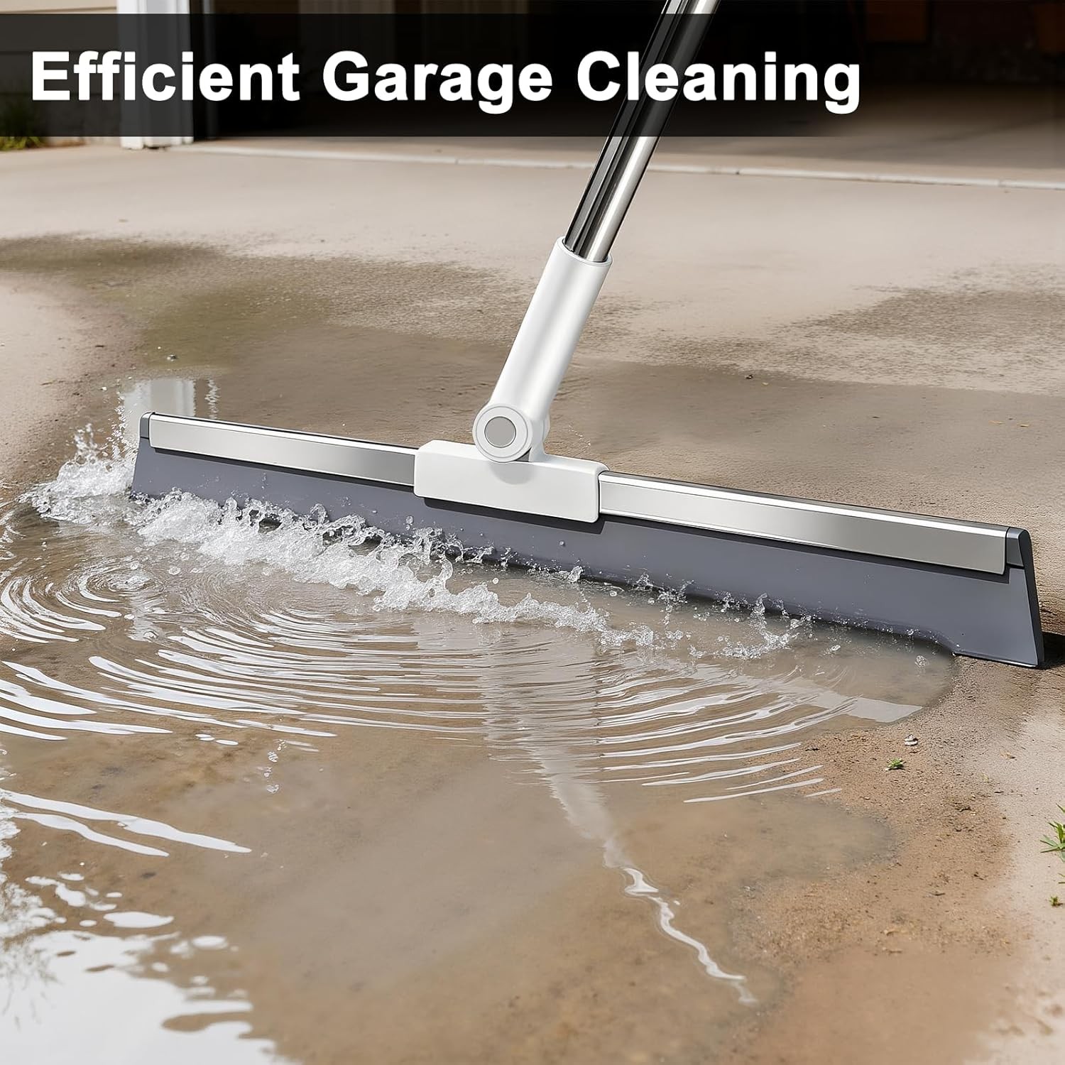 20” Large Floor Squeegee for Concrete Floor with 51”-58” Telescoping Stainles